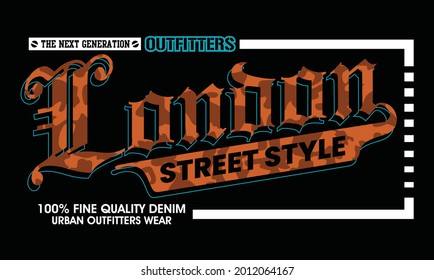 London Modern typography design in vector illustration.
