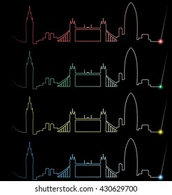 London Multiple Color Light Beam Profile