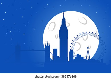 London Night Silhouette