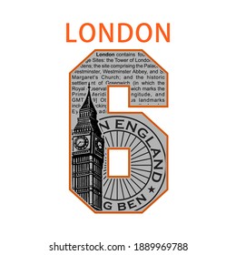 El Londres en el diseño número seis es una expresión de la grandeza londinense.
