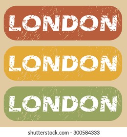 London on colored background