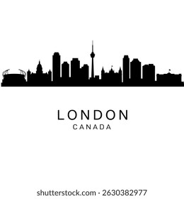 Skyline de Londres Ontário com a paisagem urbana do Canadá.