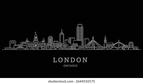 Ilustração de London Ontario Skyline Vetor.