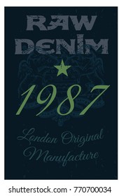 London original manufacture clothing tag, for retail business, denim or other product.