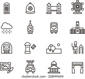 LONDON outline icons