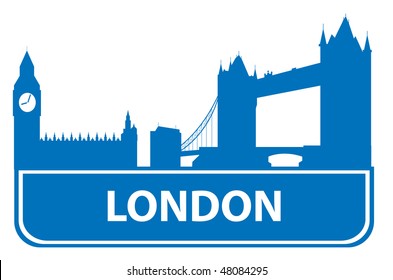 London outline. Vector illustration