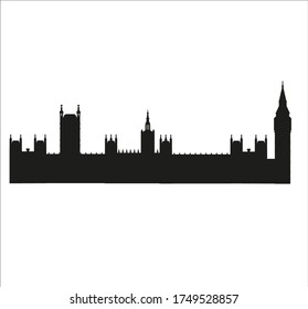 London Palace of Westminster in England. illustration for web and mobile design.