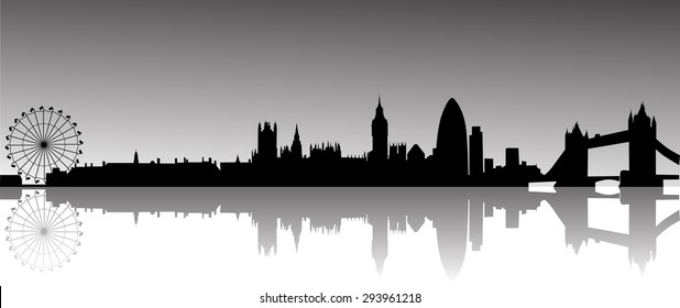 London panorama vector