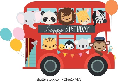 London Party Bus With Cute Animals