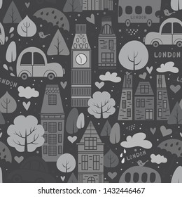 London pattern seamless design graphic