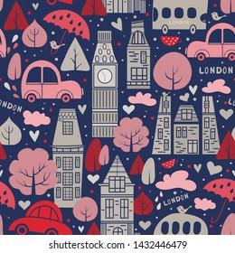 London pattern seamless design graphic