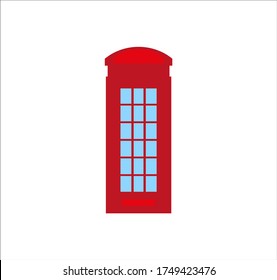 London phone booth in England. illustration for web and mobile design.