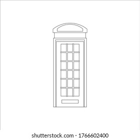 London phone booth in England. illustration for web and mobile design.