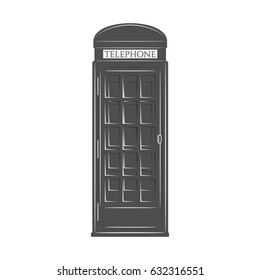 London Phone Booth in graphic Style