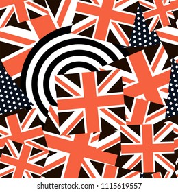 london pop art seamless pattern