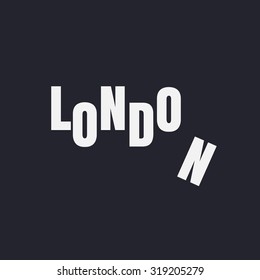 London, poster, banner, flyer, postcard, typography, t-shirt graphics,  vector