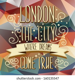 London poster.Typography.Vector illustration.