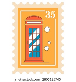 London postmark featuring an iconic red phone booth illustration