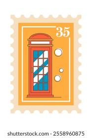 London postmark with phone booth