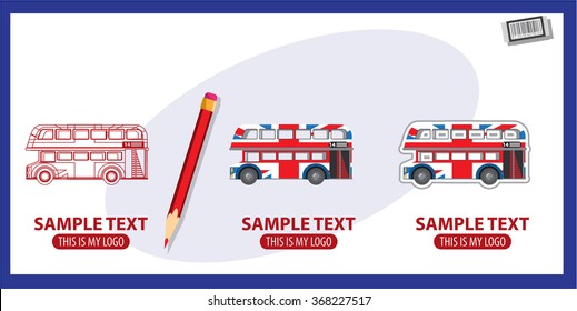 London red bus, logo, England