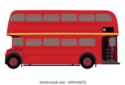 London red bus vector illustration 