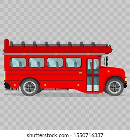 london red bus vector illustration isolated on white background