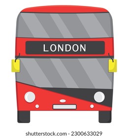 london red bus vector illustration isolated on white background