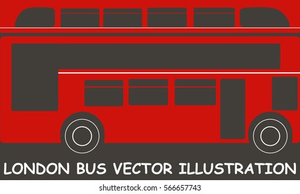 london red bus vector illustration isolated on white background