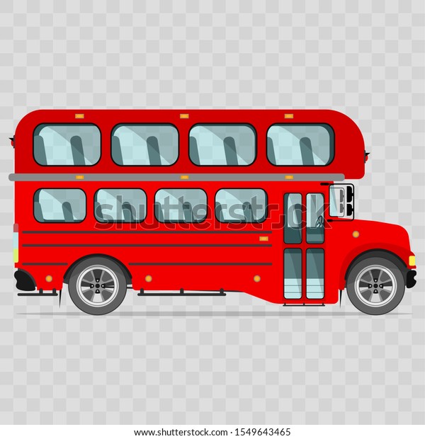 london red bus vector illustration isolated on\
white background