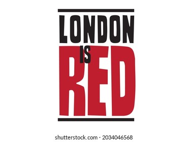 London is Red Comic Typography Style 