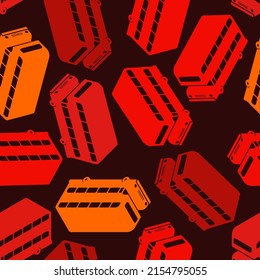 London Red double decker bus pattern seamless. UK Landmark bus background. Vector texture