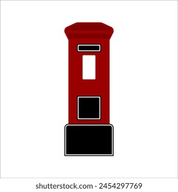 London Red Post Box Illustration Perfect to Complete Your Design