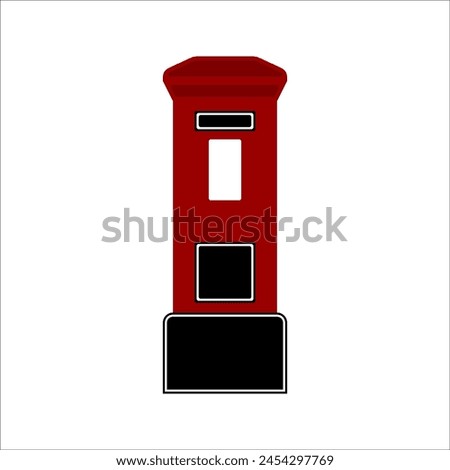 London Red Post Box Illustration Perfect to Complete Your Design