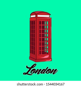 london red telephone booth vector