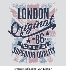 London retro, t-shirt typography, vectors, vintage 