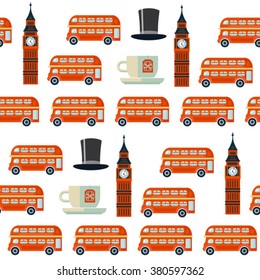 London road seamless vector pattern