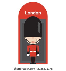 London Royal Guard soldier illustration