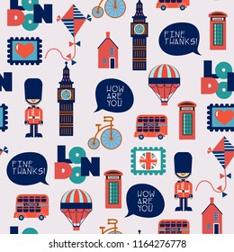  London seamless childish vector pattern 