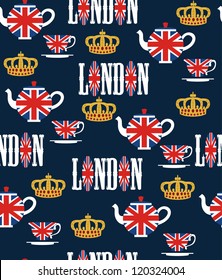 london seamless pattern design. vector illustration