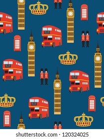 london seamless pattern design. vector illustration