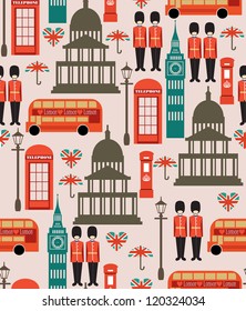 london seamless pattern design. vector illustration