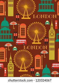 london seamless pattern design. vector illustration