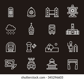 LONDON set of outline icons