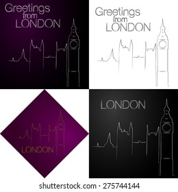 London silhouette postcards.