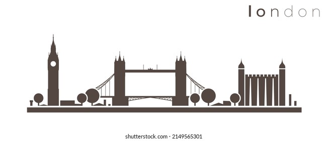 London Simple Monochrome Stylish Skyline