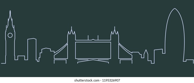 London Single Line Skyline