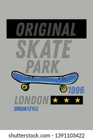 london skate park,t-shirt design vector