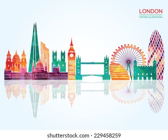 London Skyline Abstract. Vector Illustration
