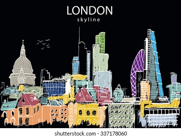 London Skyline abstract. Vector illustration