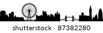 London Skyline Detailed Silhouette Vector Illustration